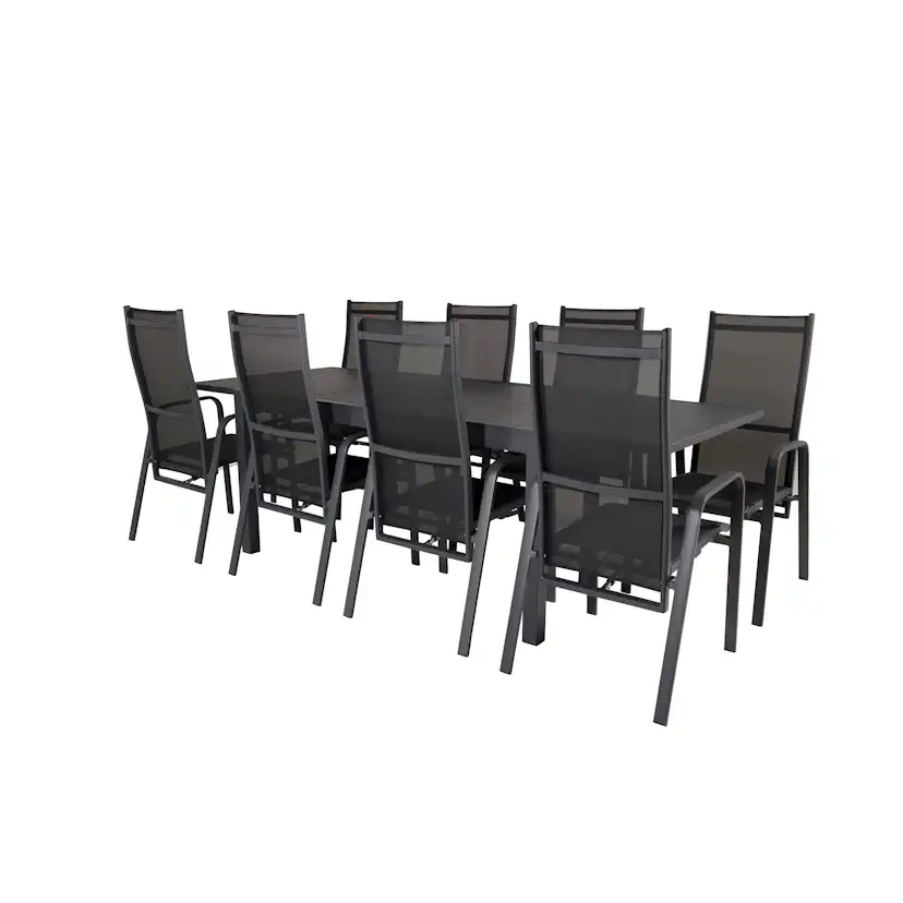 Matgrupp Venture Home Madrid 160/240 med 8 Copacabana Stolar