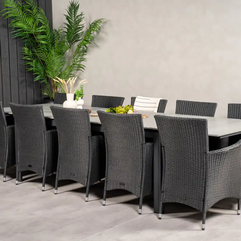 Matgrupp Venture Home Lova 224/324 med 10 Kira Karmstolar