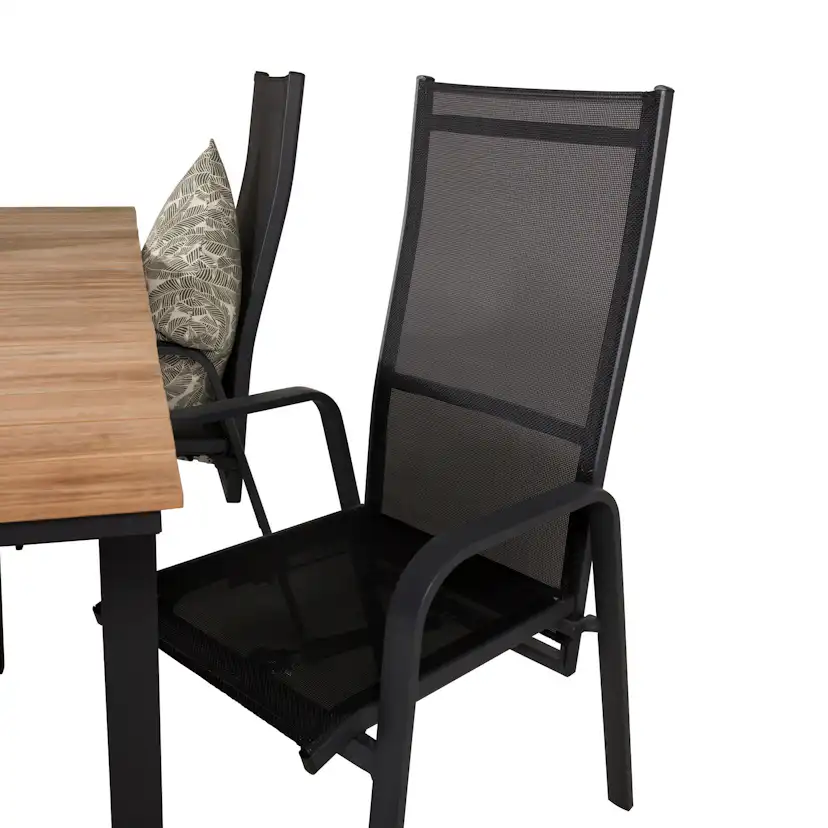 Matgrupp Utomhus Venture Home Meya 160/240 med 4 Copacabana Trädgårdsstolar