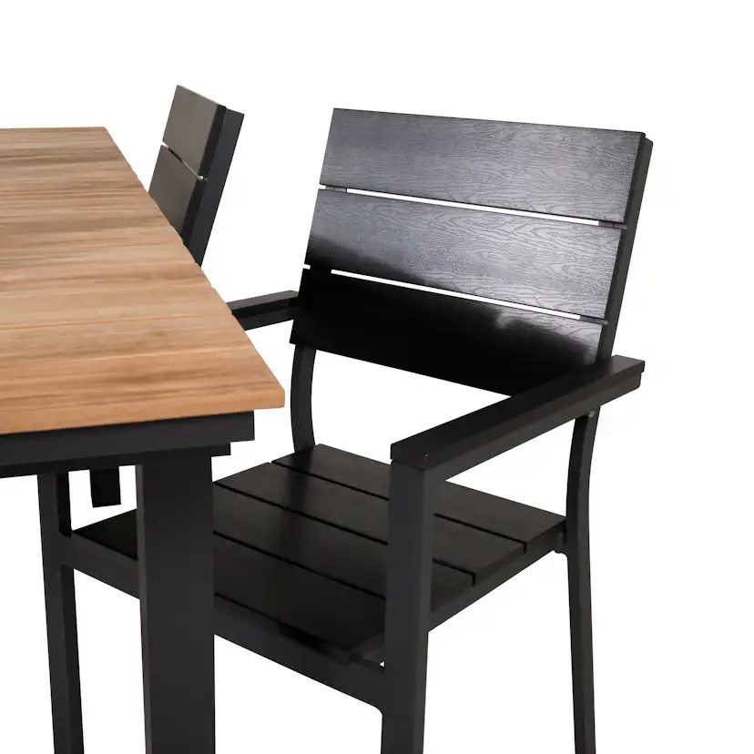 Matgrupp Utomhus Venture Home Meya 160/240 med 4 Lova Trädgårdsstolar