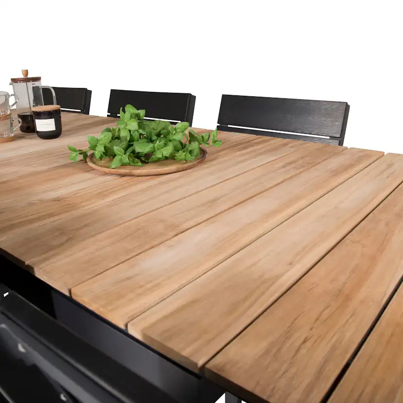 Matgrupp Utomhus Venture Home Meya 160/240 med 8 Lova Trädgårdsstolar