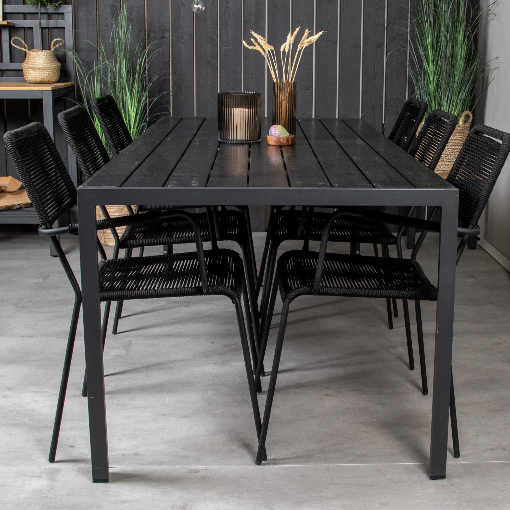 Matgrupp Utomhus Venture Home Bront 205/90 med 6 Leon KarmTrädgårdsstolar