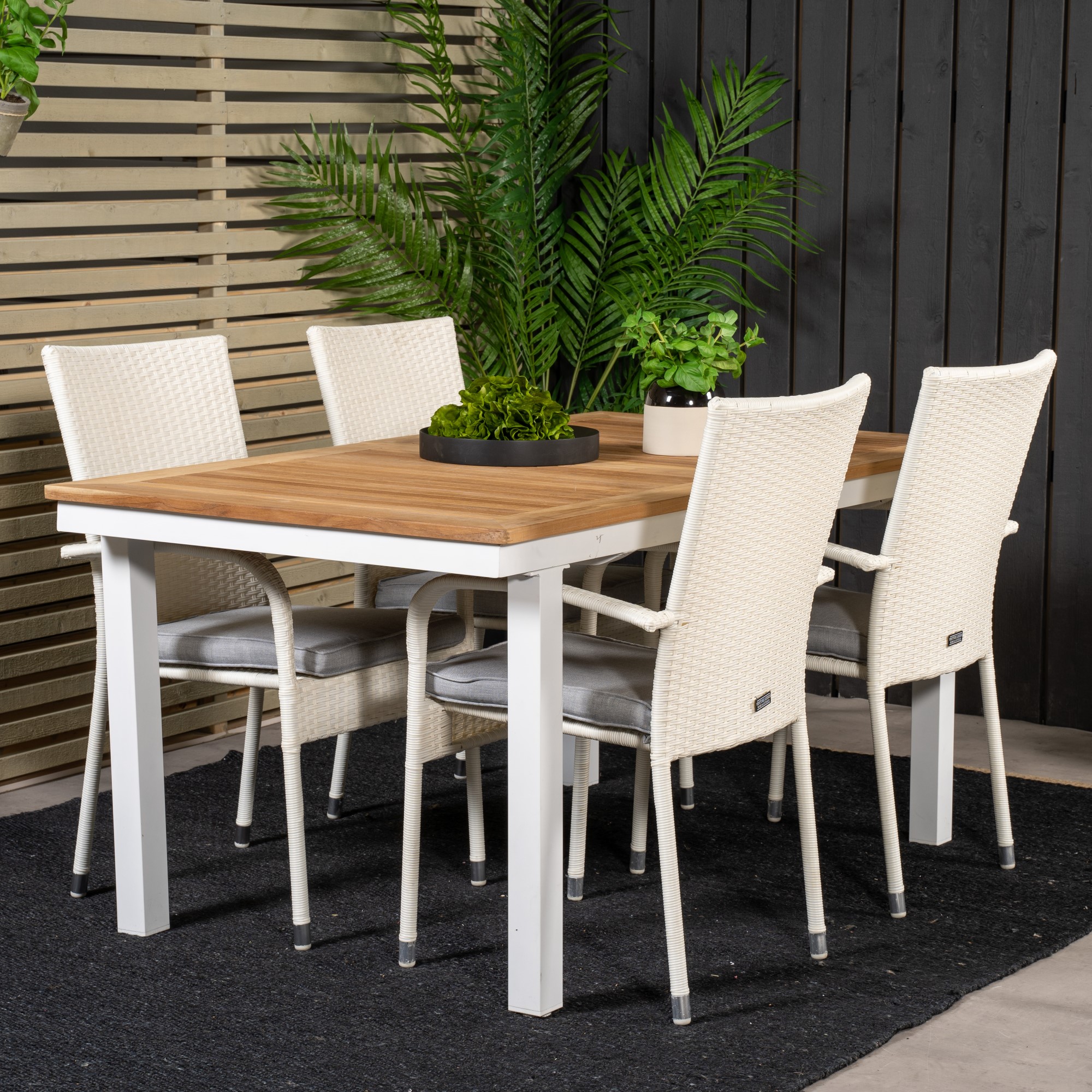 Matgrupp Venture Home Perla 160/240 med 4 Asta Stolar