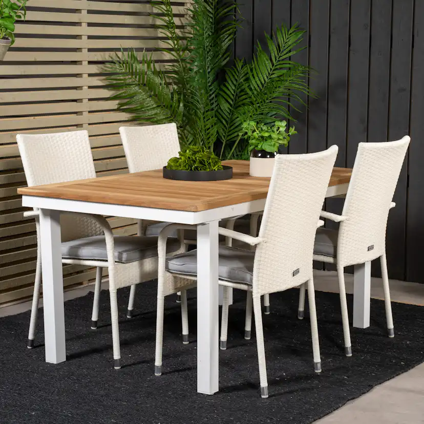 Matgrupp Venture Home Perla 160/240 med 4 Asta Stolar