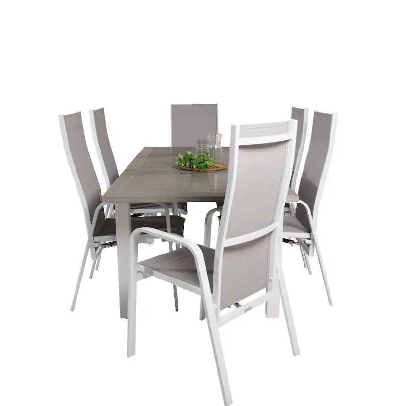 Matgrupp Venture Home Aleyna 152/210 med 6 Copacabana Stolar