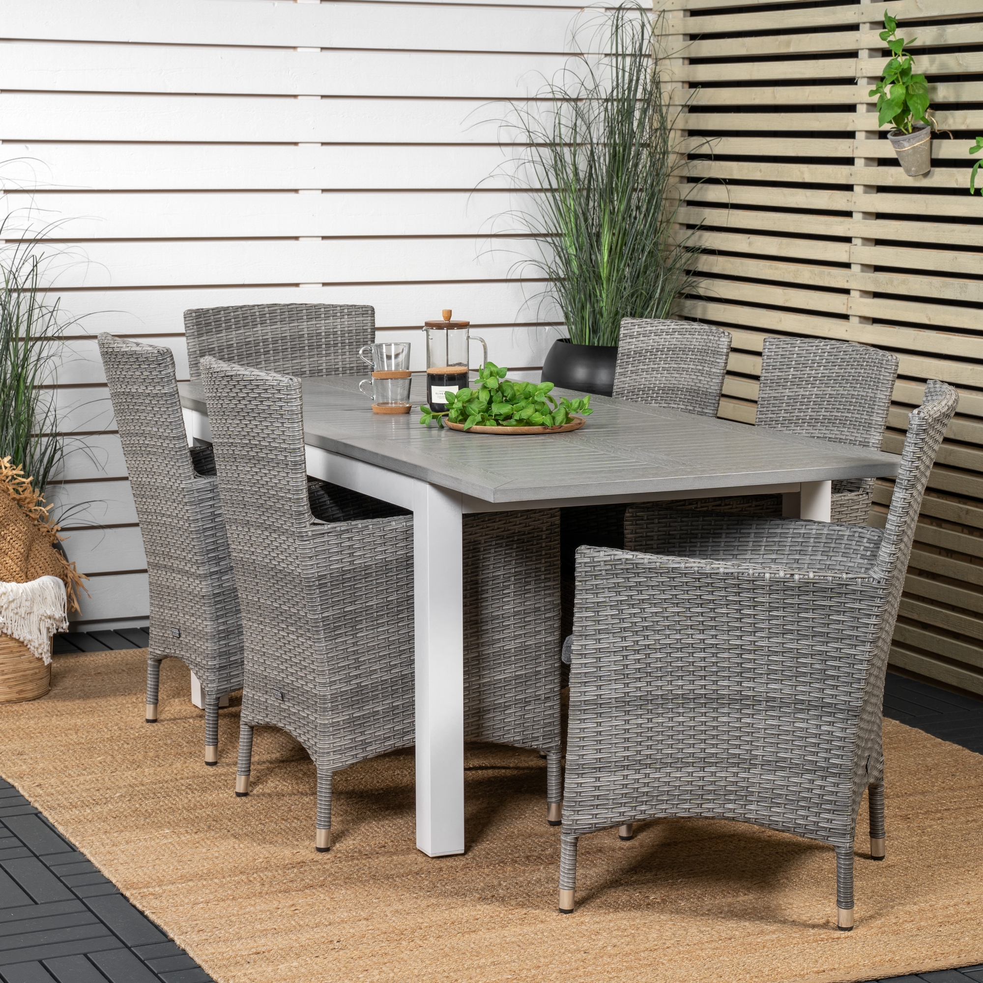 Matgrupp Venture Home Aleyna 152/210 med 6 Milwa Stolar