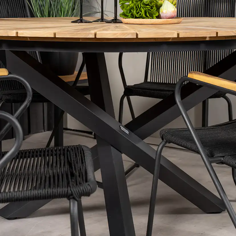 Matgrupp Utomhus Venture Home Mexico med 6 Bois Trädgårdsstolar