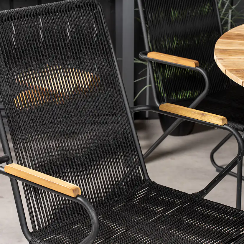 Matgrupp Utomhus Venture Home Mexico med 6 Bois Trädgårdsstolar