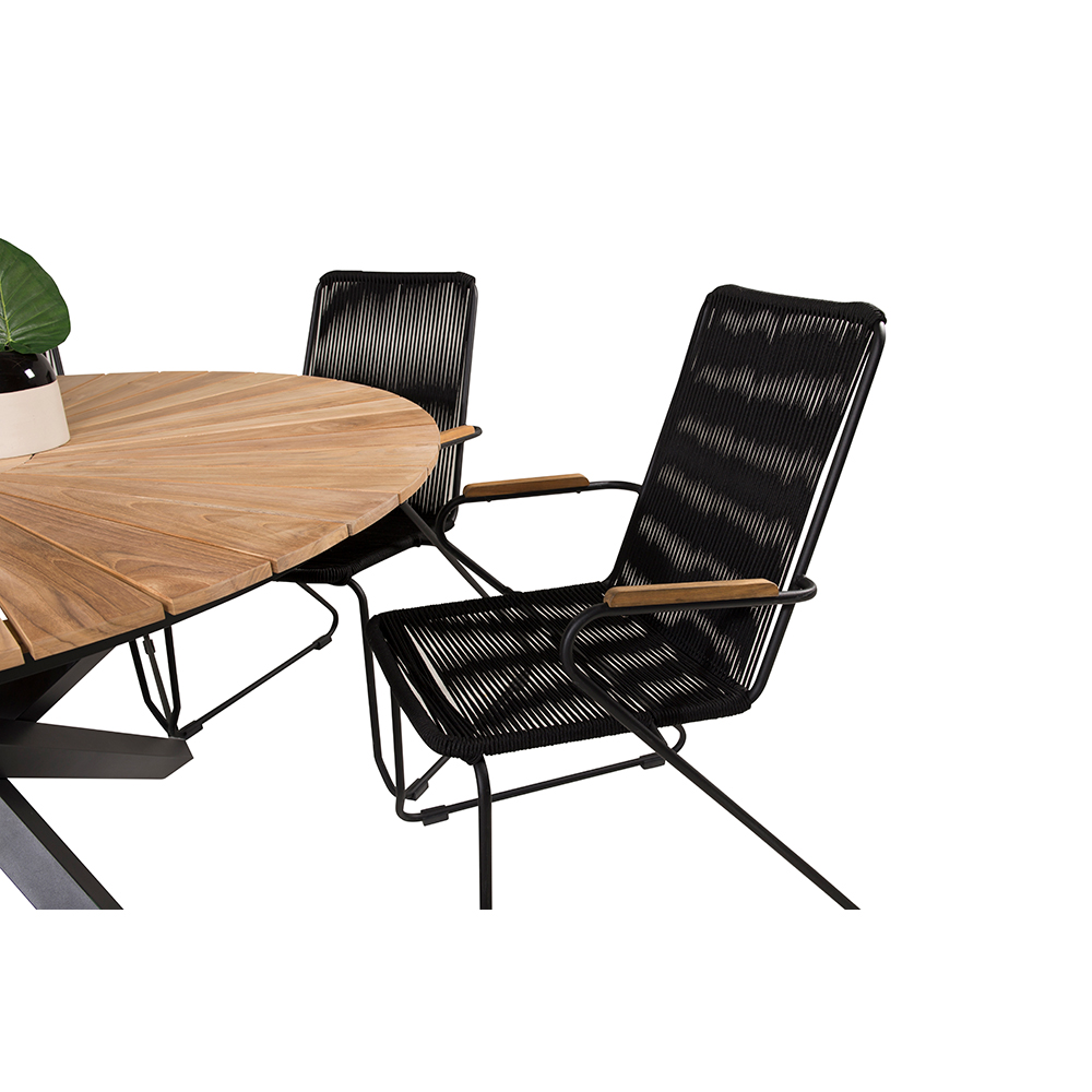 Matgrupp Utomhus Venture Home Mexico med 6 Bois Trädgårdsstolar