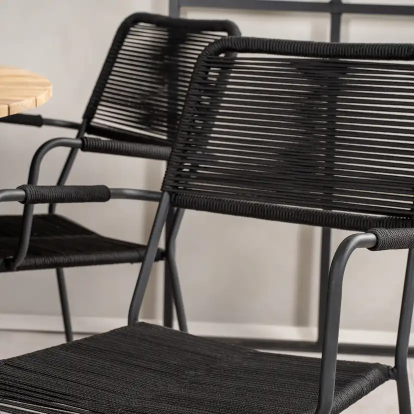 Matgrupp Venture Home Meya Ø140 med 6 Leon Karmstolar