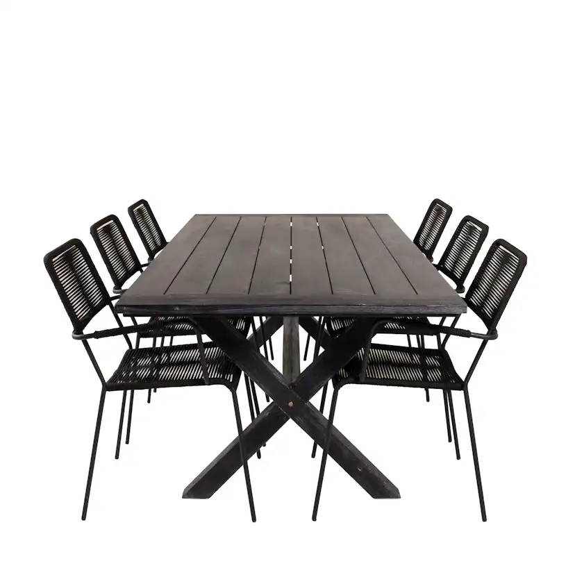 Matgrupp Venture Home Rossi 200 med 6 Leon Karmstolar