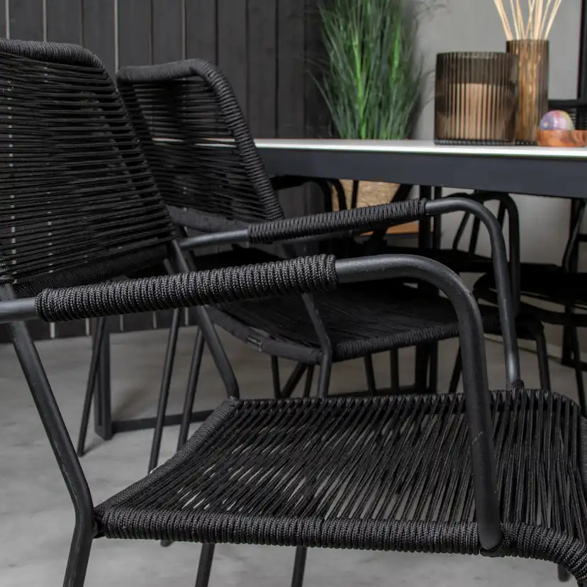 Matgrupp Utomhus Venture Home Thea 200 med 6 Leon KarmTrädgårdsstolar