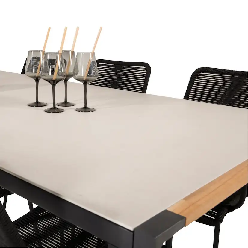 Matgrupp Utomhus Venture Home Thea 200 med 6 Leon KarmTrädgårdsstolar