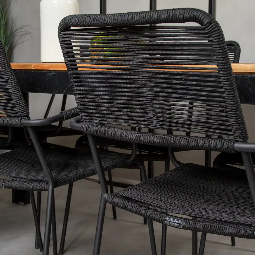 Matgrupp Utomhus Venture Home Berfin med 6 Leon KarmTrädgårdsstolar