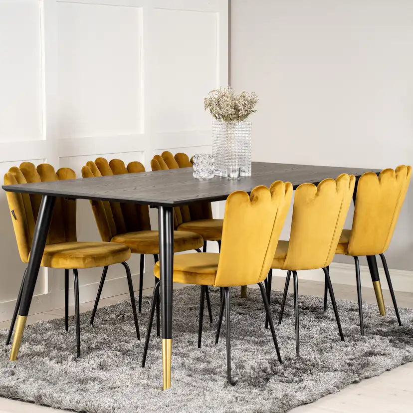 Matgrupp furniture/fashion Disa med 6 Limhamn Light Stolar