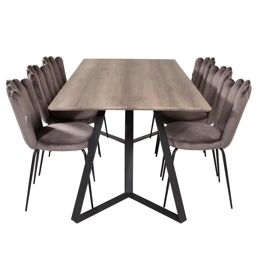 Matgrupp furniture/fashion Madde med 6 Limhamn Light Stolar