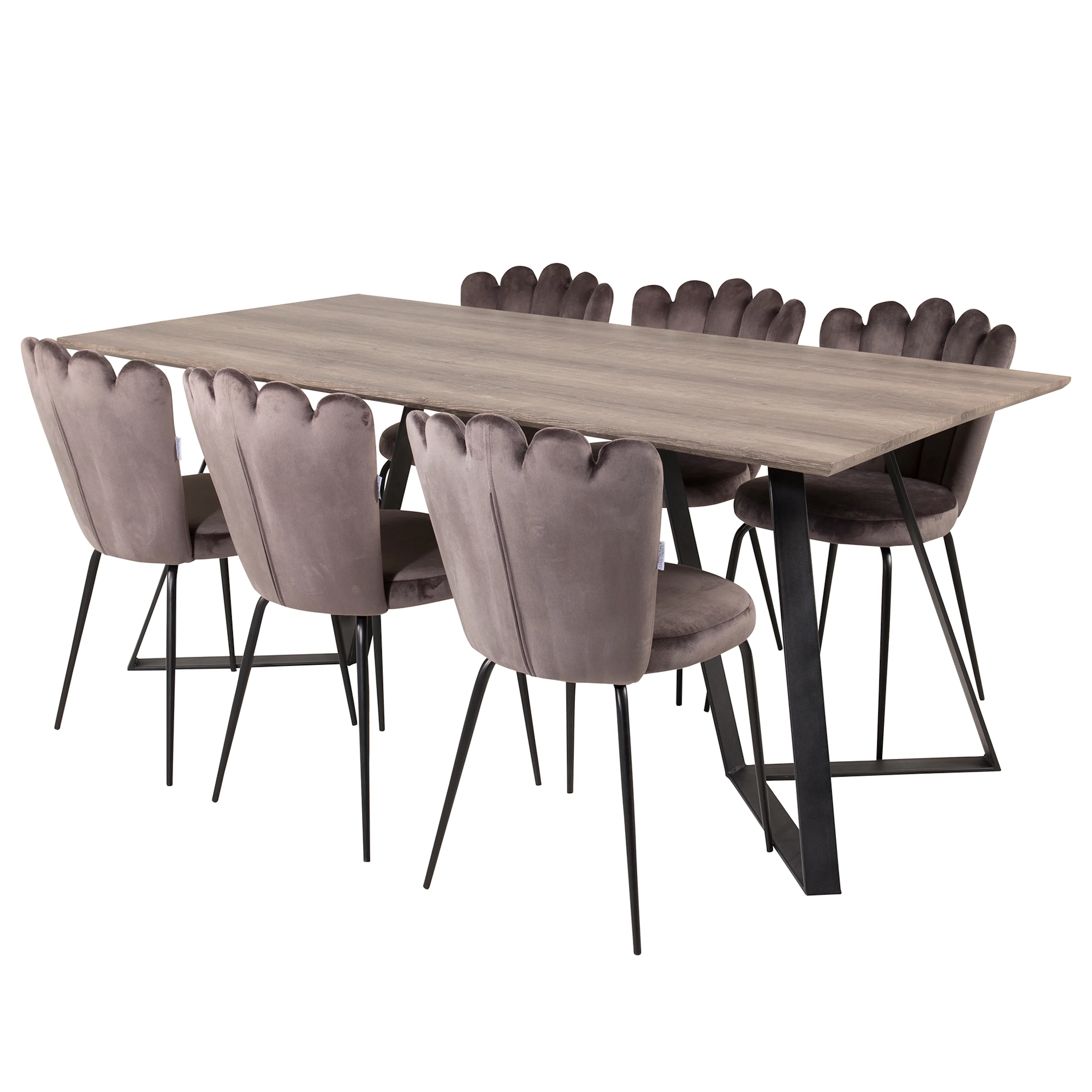 Matgrupp furniture/fashion Madde med 6 Limhamn Light Stolar