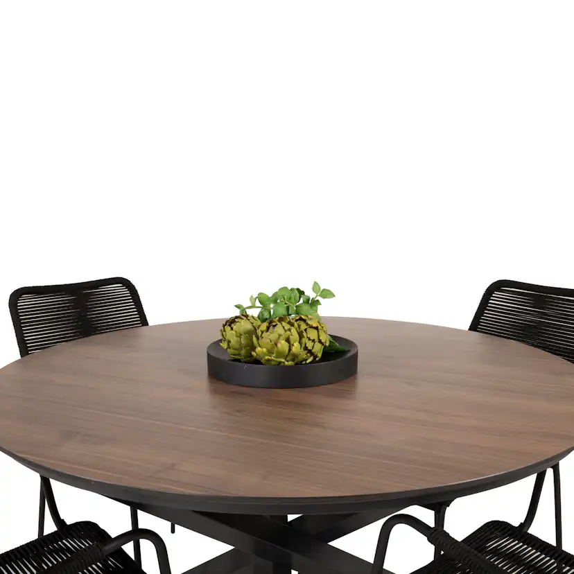 Matgrupp Venture Home Lea Ø120 med 4 Leon Karmstolar