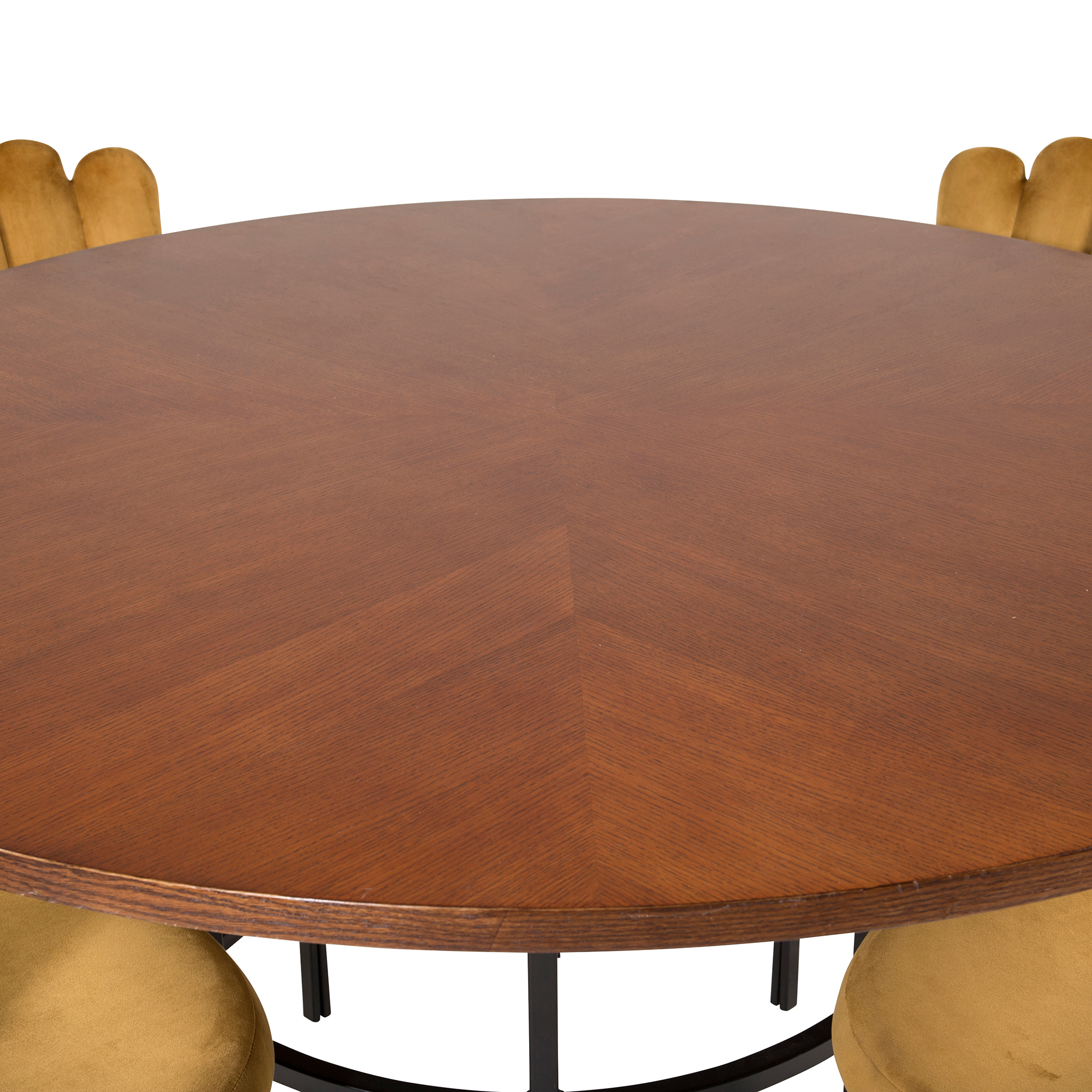 Matgrupp Venture Home Copenhagen med 4 Limhamn Light Guld Stolar