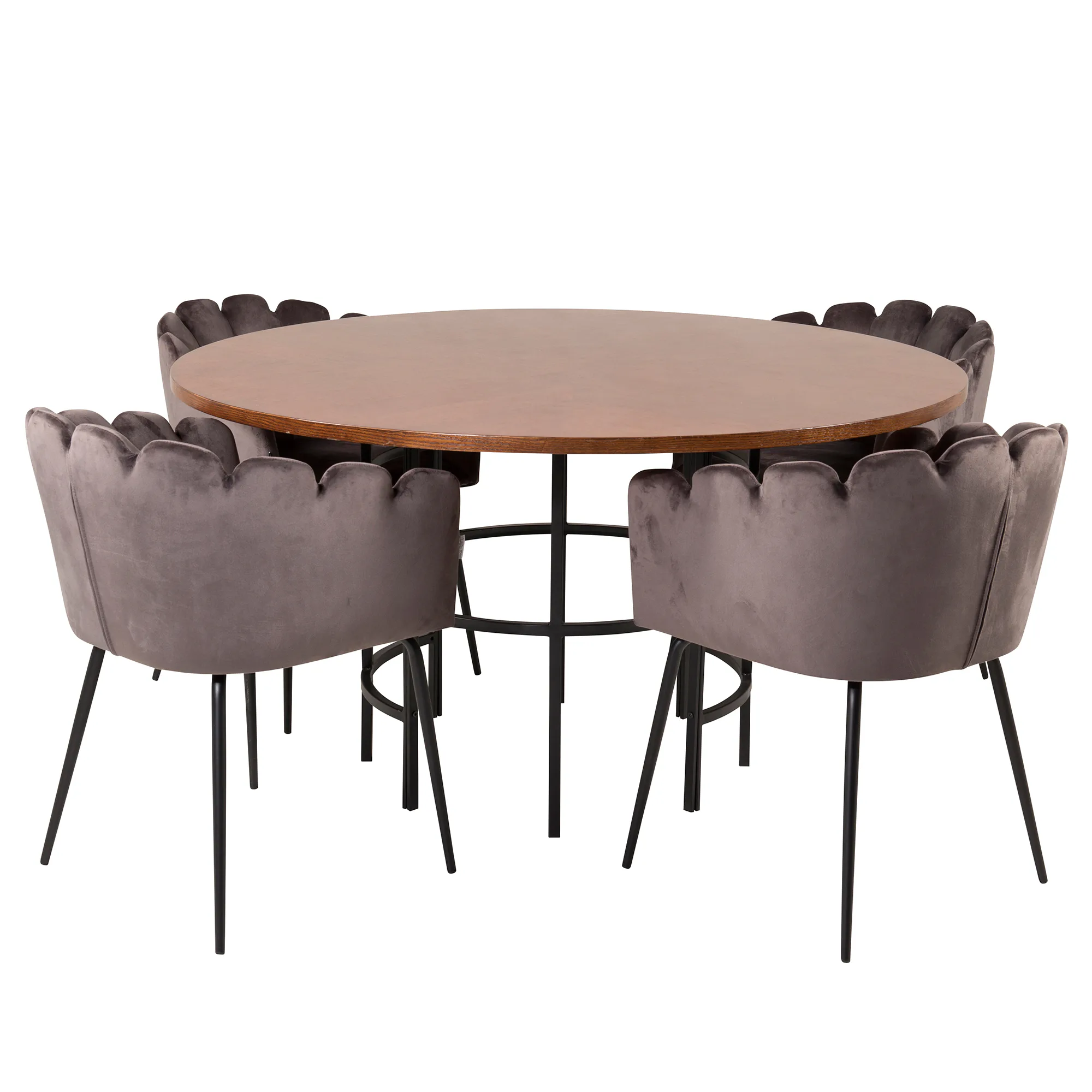 Matgrupp furniture/fashion Copenhagen med 4 Gråa Limhamn Stolar