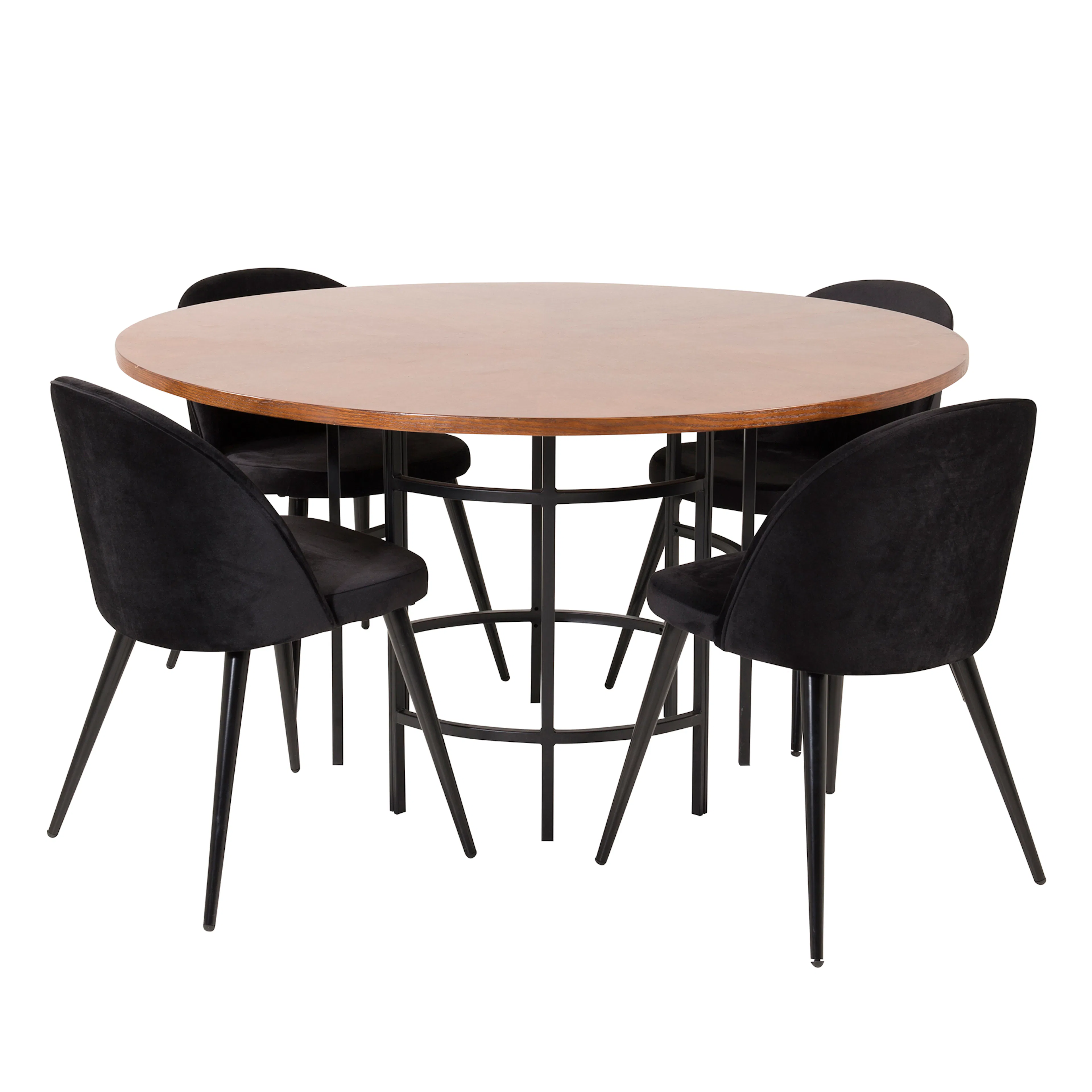 Matgrupp furniture/fashion Copenhagen med 4 Valentina Sammet Stolar