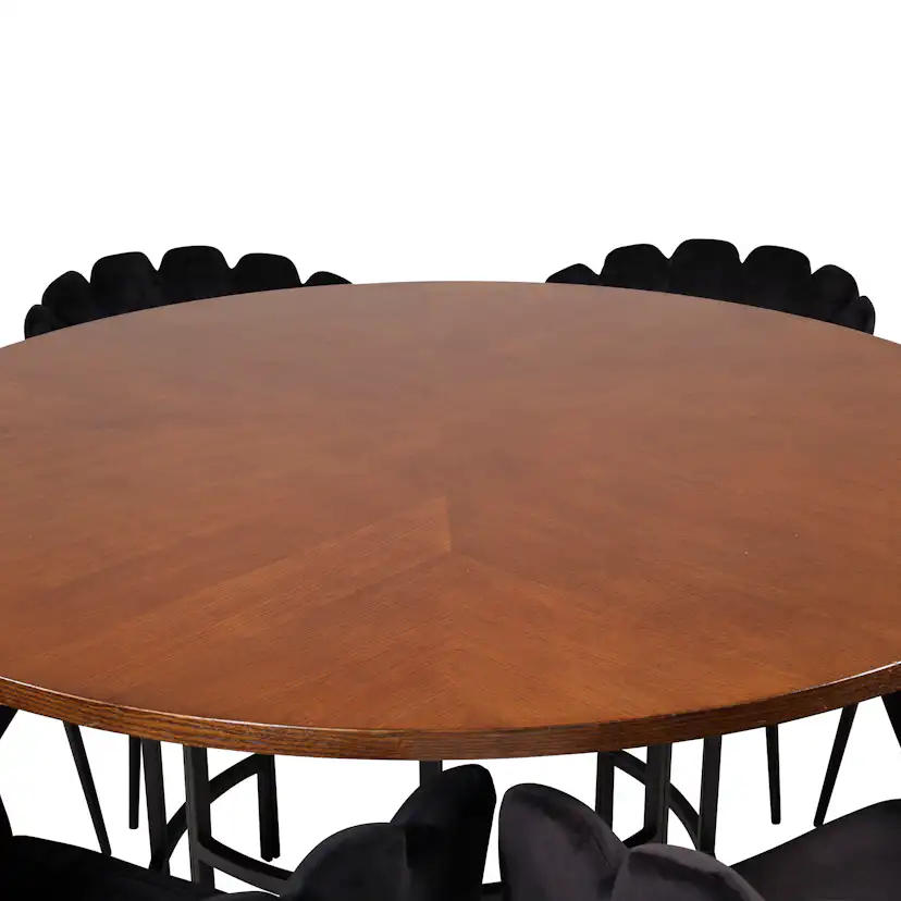 Matgrupp furniture/fashion Copenhagen med 6 Svarta Limhamn Stolar