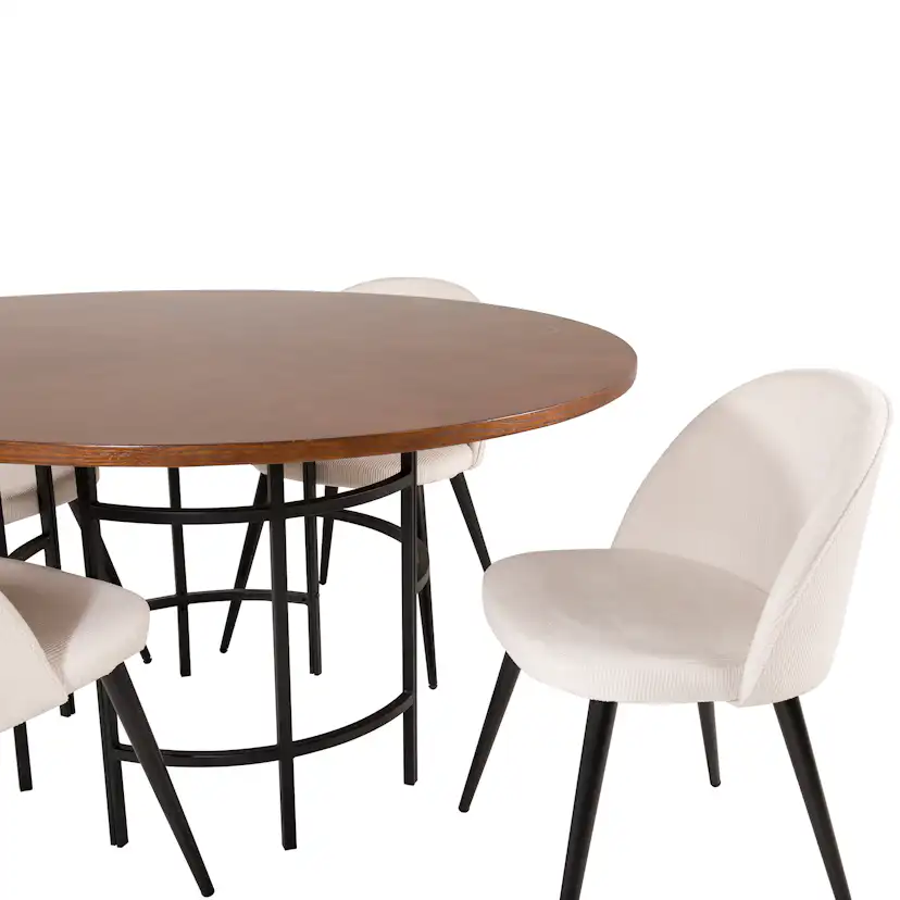 Matgrupp furniture/fashion Copenhagen med 4 Valentina Manchester Stolar