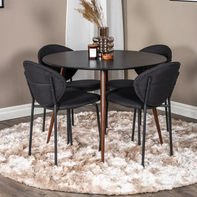 Matgrupp Venture Home Plake med 4 Valor Stolar Runt