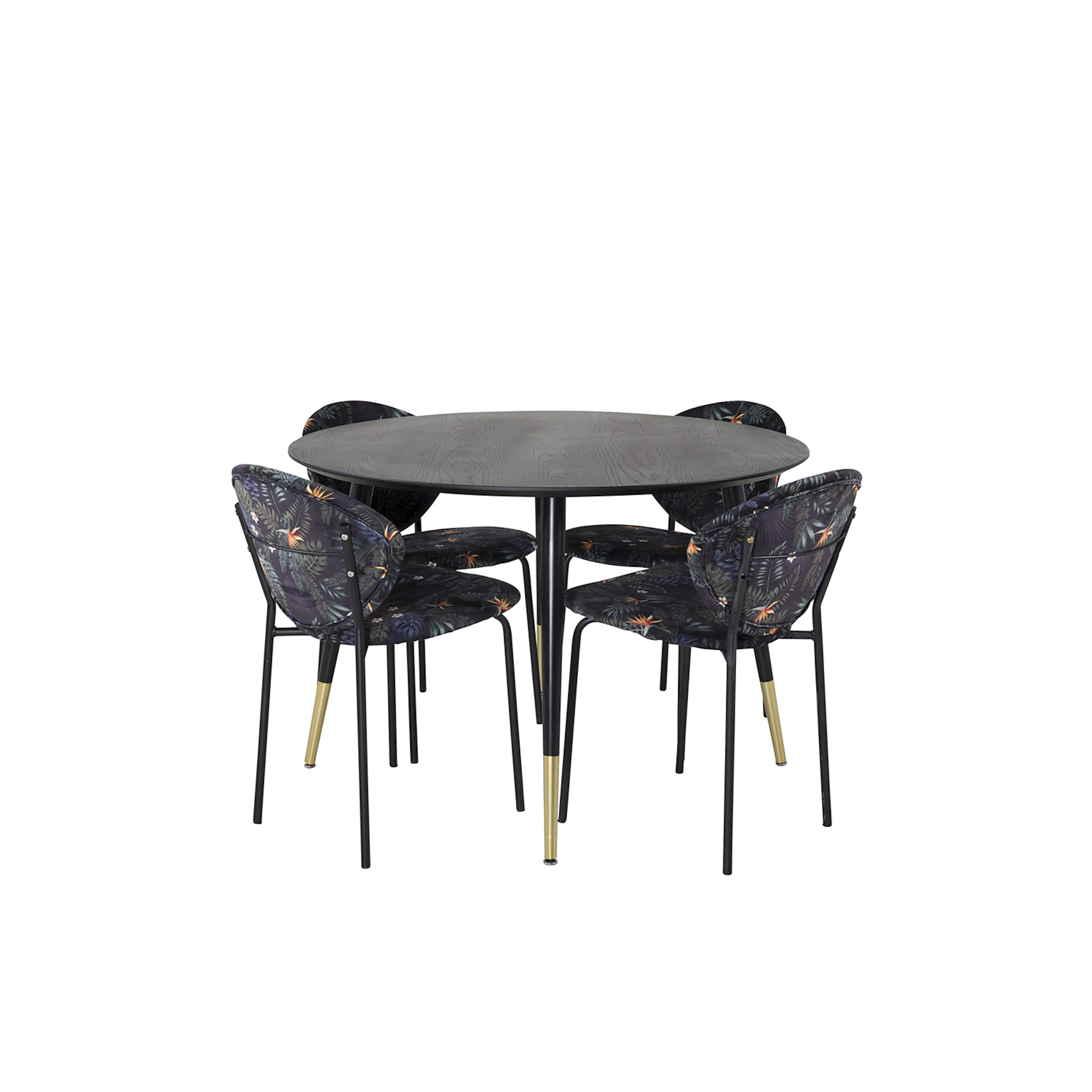 Matgrupp Venture Home Disa Rund med 4 Valor Stolar