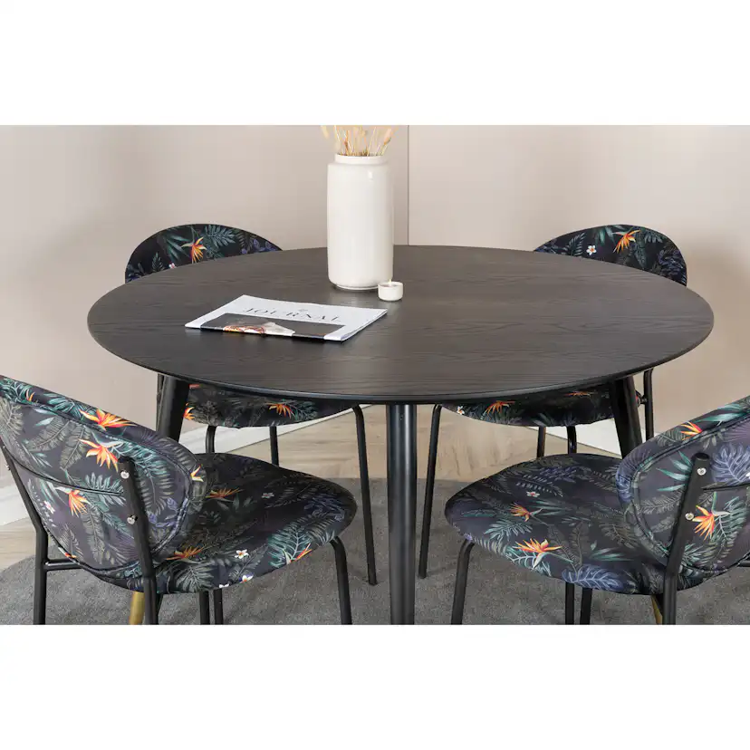 Matgrupp Venture Home Disa Rund med 4 Valor Stolar