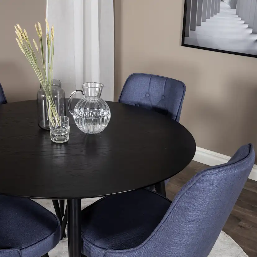 Matgrupp Venture Home Disa Rund med 4 Vera Stolar Polyestertyg