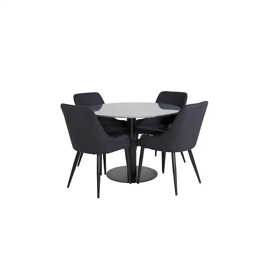 Matgrupp Venture Home Estelle med 4 Plake Fåtöljer PolyEstelletyg