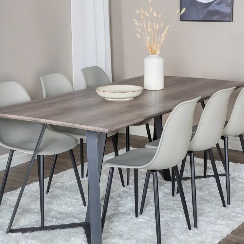 Matgrupp Venture Home Madde med 6 Pop Stolar