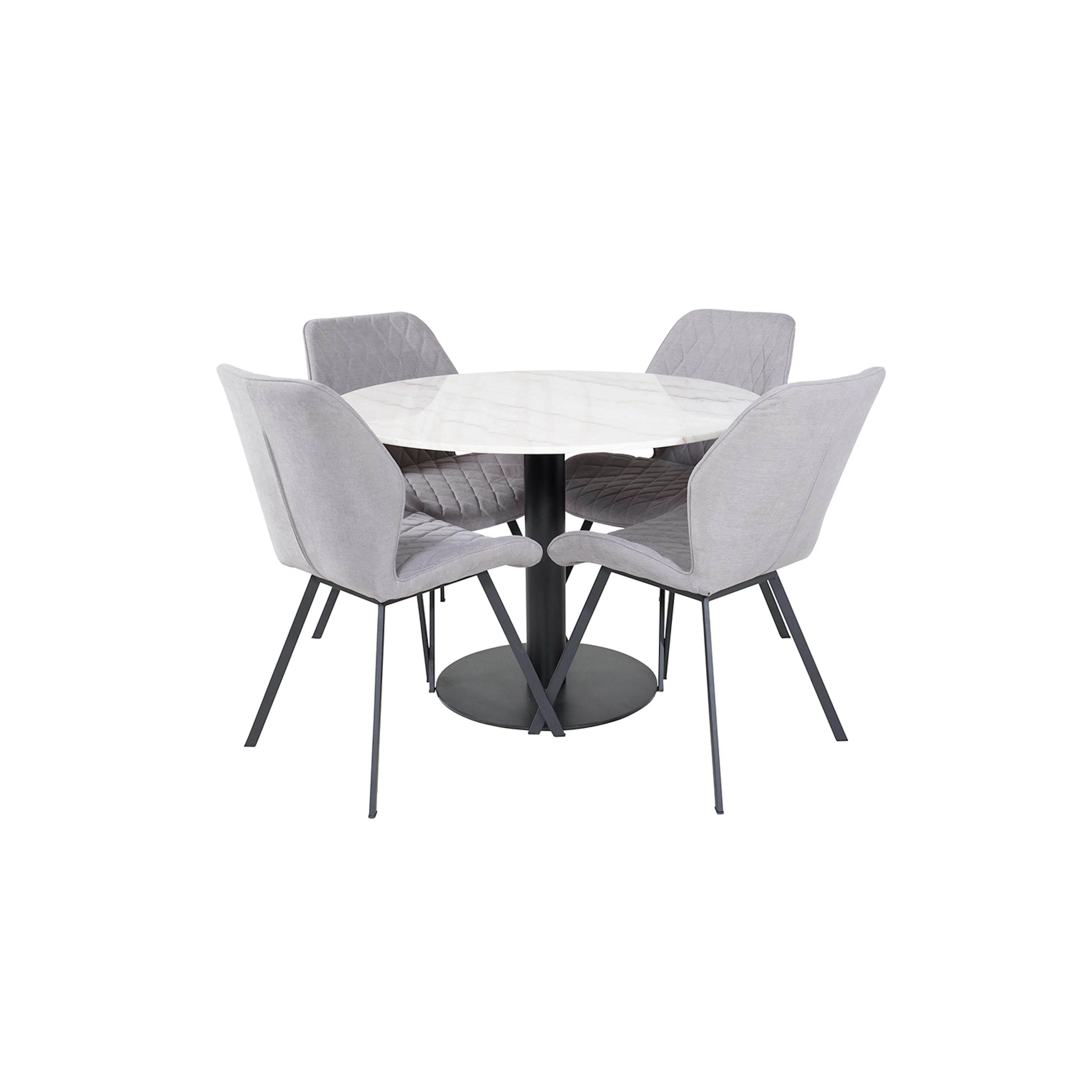 Matgrupp Venture Home Estelle med 4 Geneva Stolar PolyEstelletyg