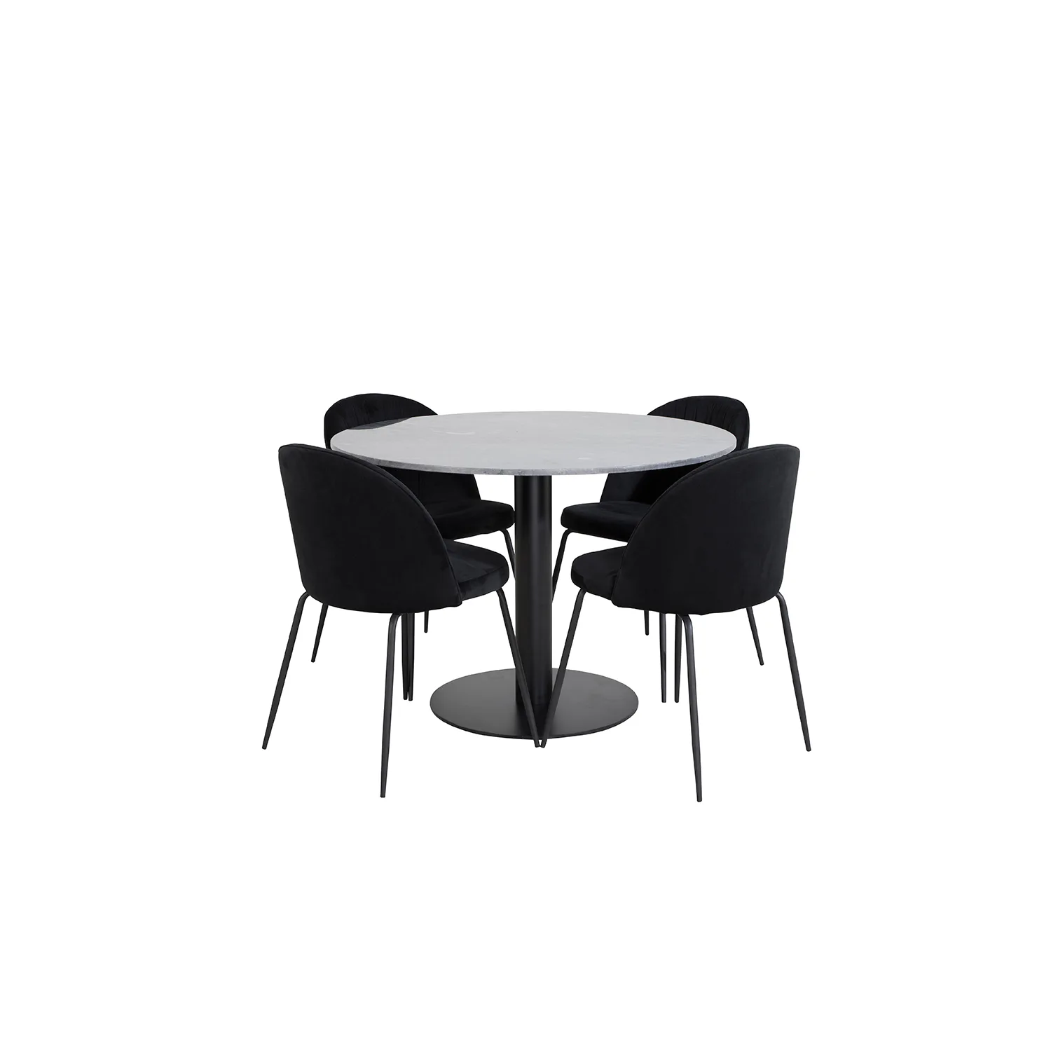 Matgrupp Venture Home Estelle med 4 Wrigley Stolar Sammet