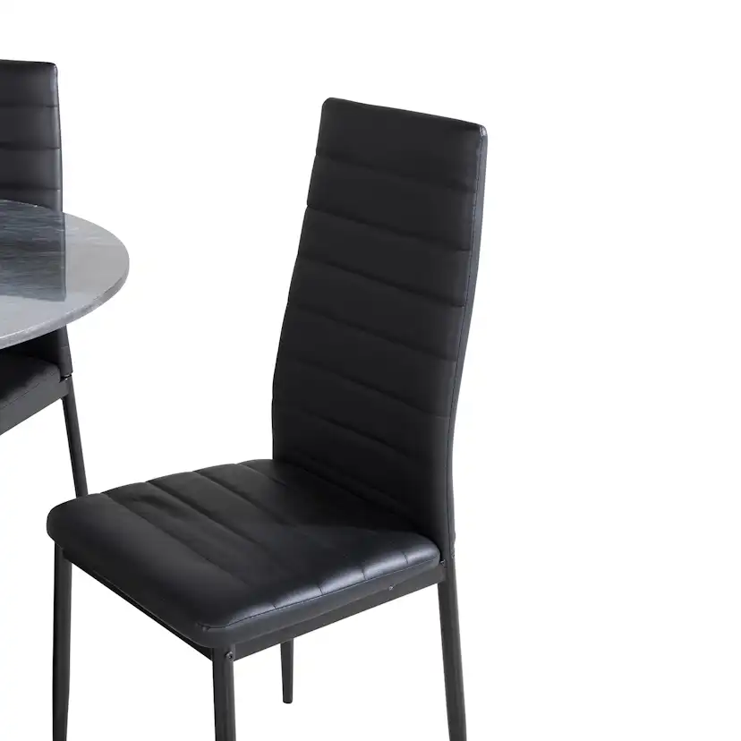 Matgrupp Venture Home Estelle med 4 Sly Stolar Konstläder