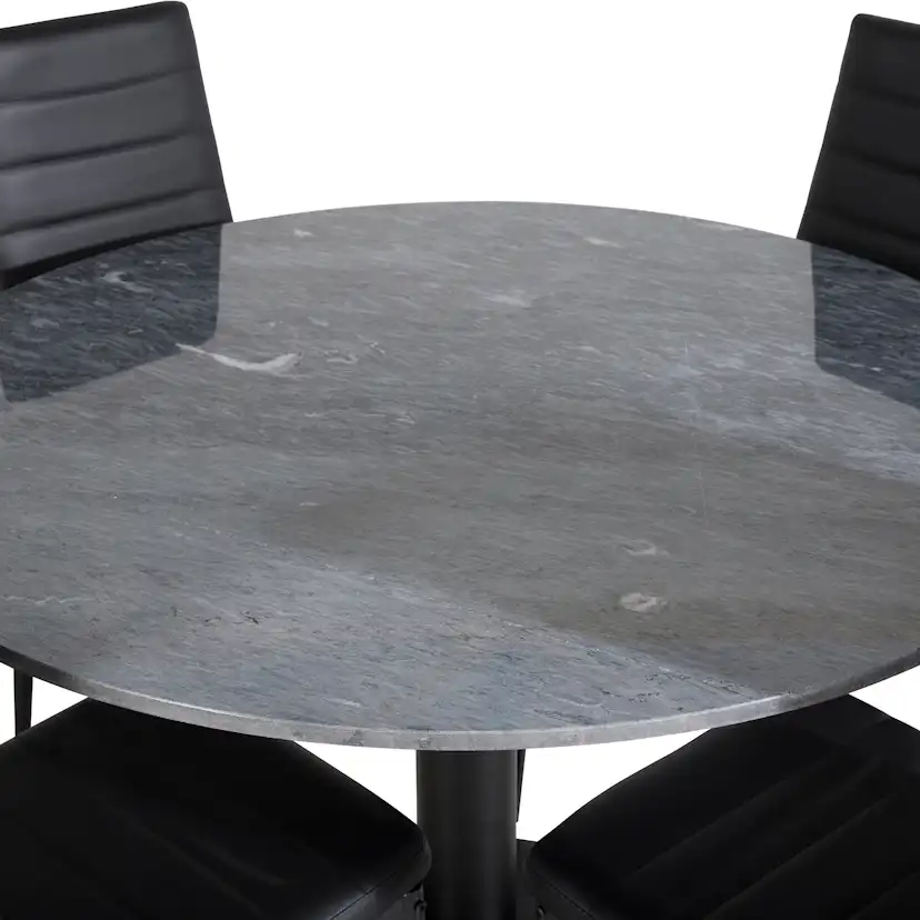 Matgrupp Venture Home Estelle med 4 Sly Stolar Konstläder