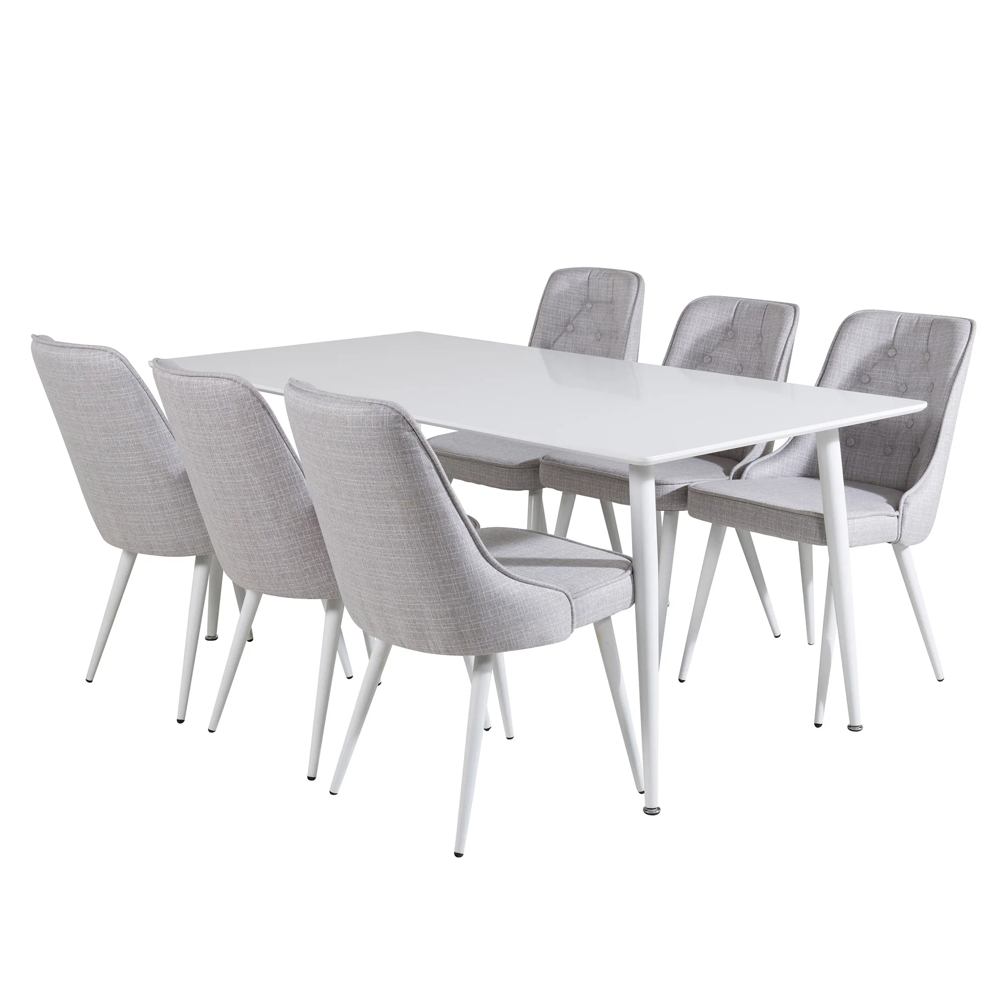 Matgrupp Venture Home Pobbie med 6 Vera Stolar Vita Ben