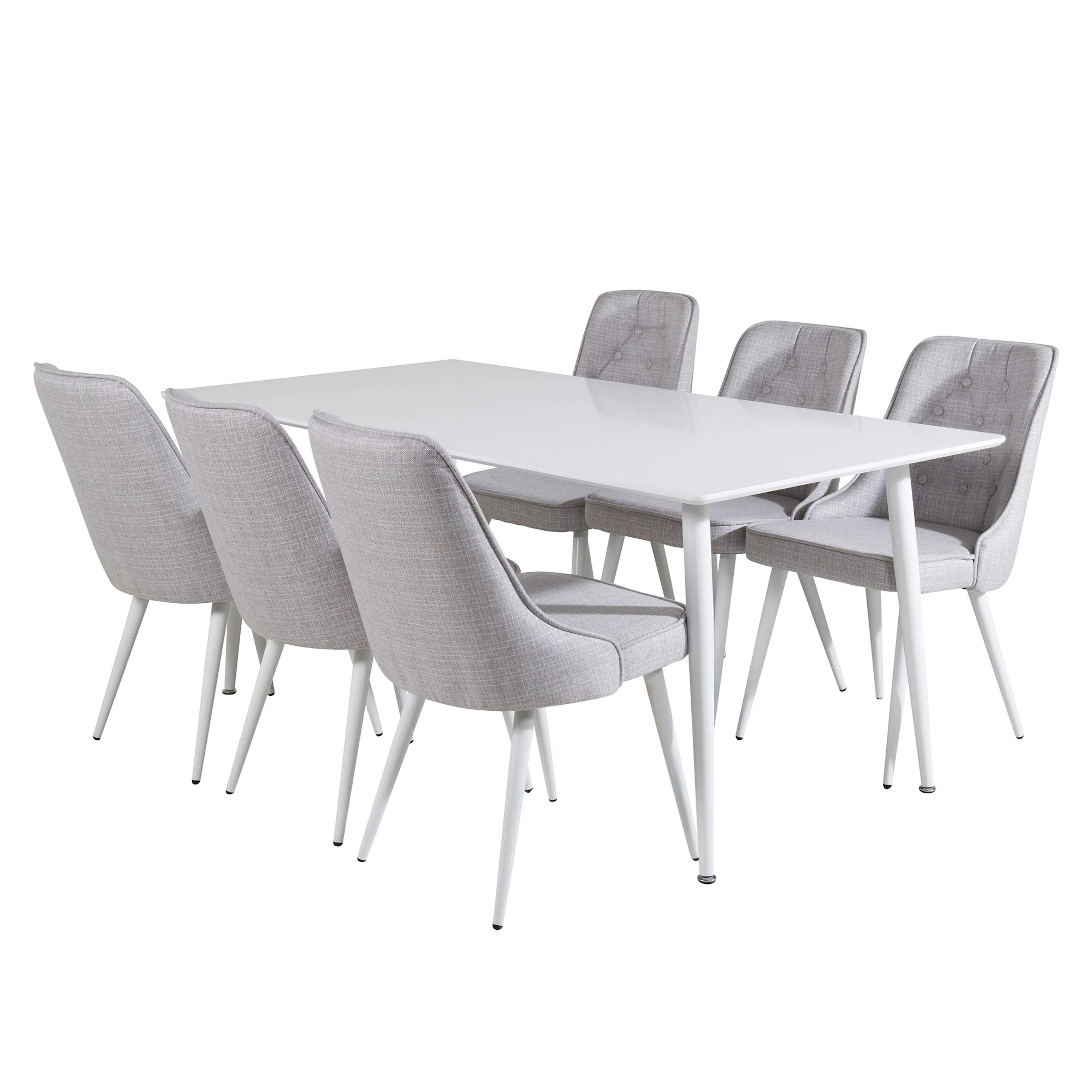 Matgrupp Venture Home Pobbie med 6 Vera Stolar Vita Ben