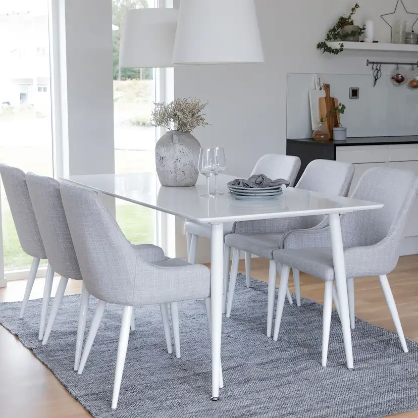 Matgrupp Venture Home Polar med 6 Plaza stolar