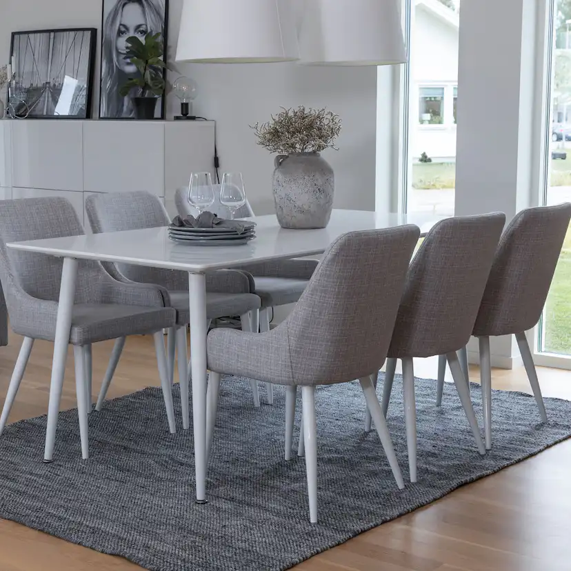 Matgrupp Venture Home Polar med 6 Plaza stolar