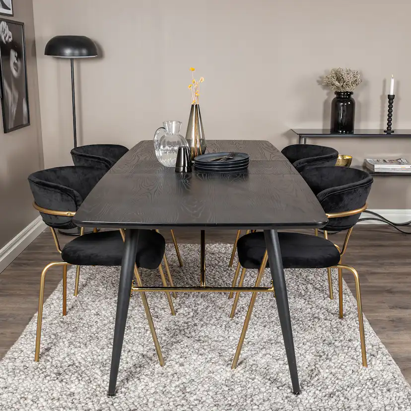 Matgrupp Venture Home Gold med 4 Arrow stolar