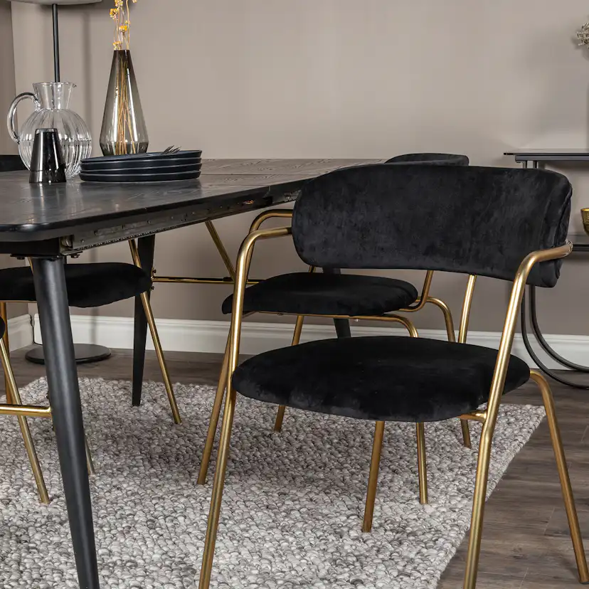 Matgrupp Venture Home Gold med 4 Arrow stolar