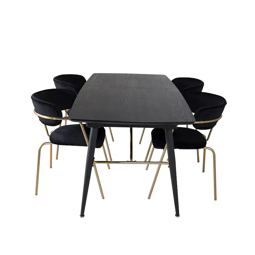 Matgrupp Venture Home Gold med 4 Arrow stolar