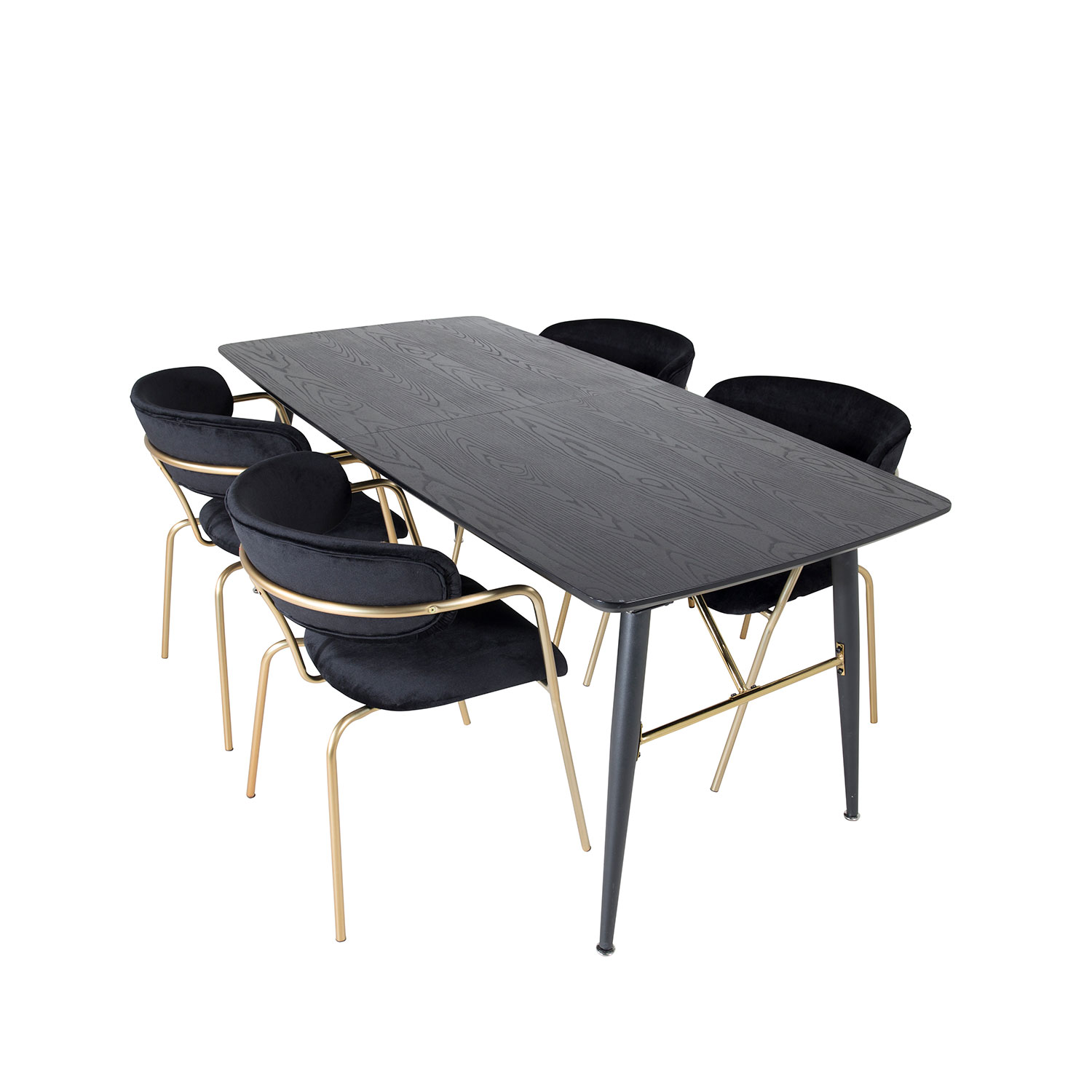 Matgrupp Venture Home Gold med 4 Arrow stolar