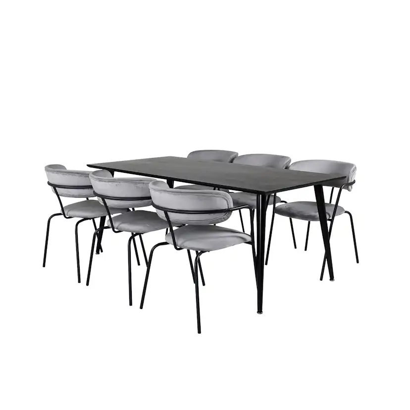 Matgrupp Venture Home Dipp med 6 Arrow stolar