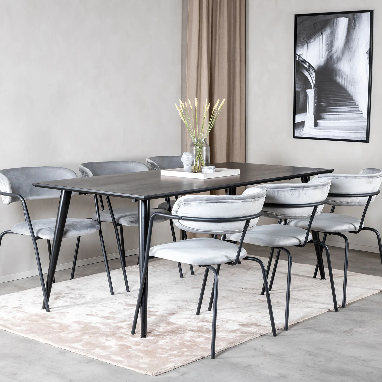 Matgrupp Venture Home Dipp med 6 Arrow stolar