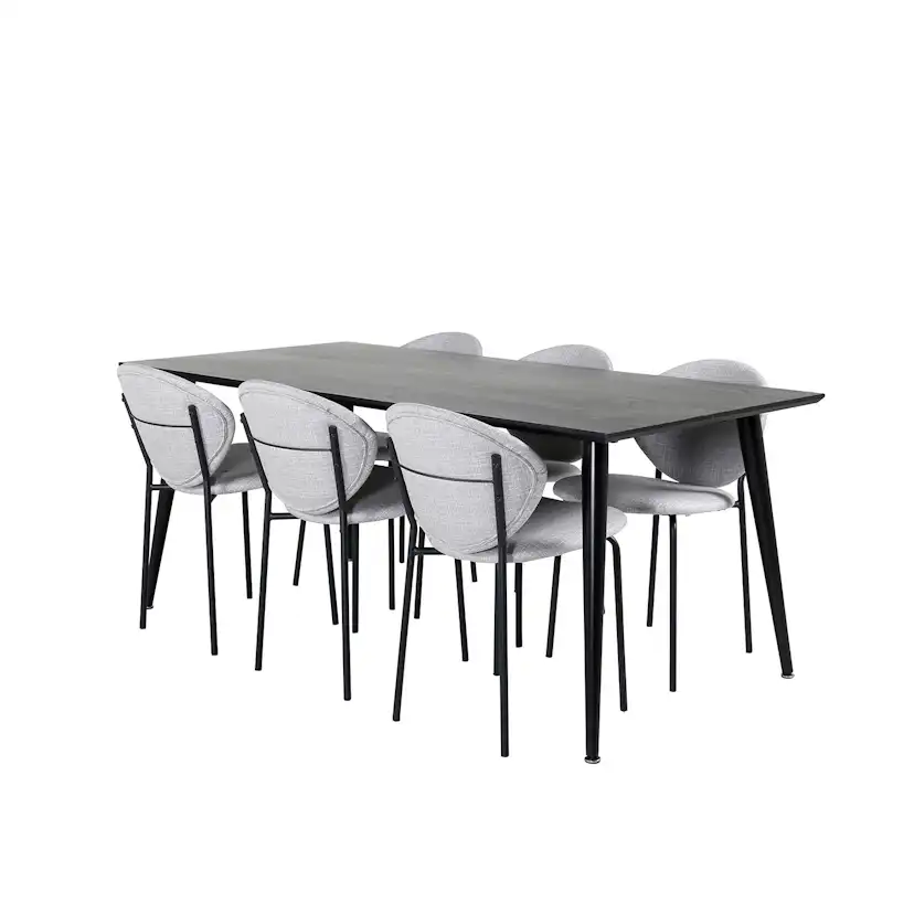 Matgrupp Venture Home Dipp med 6 Vault stolar