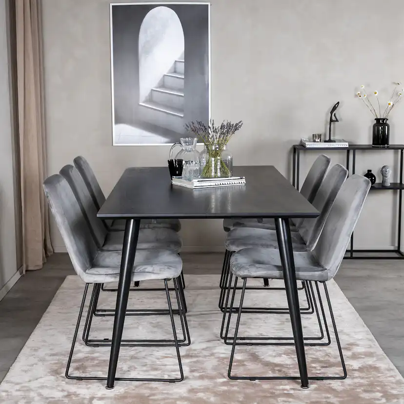 Matgrupp Venture Home Dipp med 6 Muce stolar