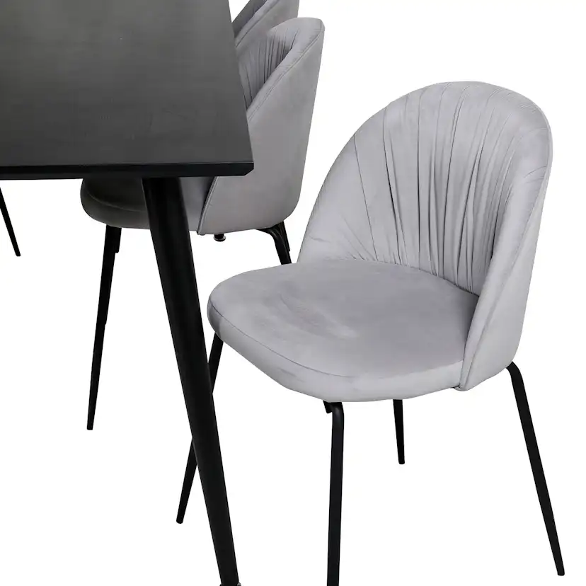 Matgrupp Venture Home Dipp med 6 Wrinkles stolar